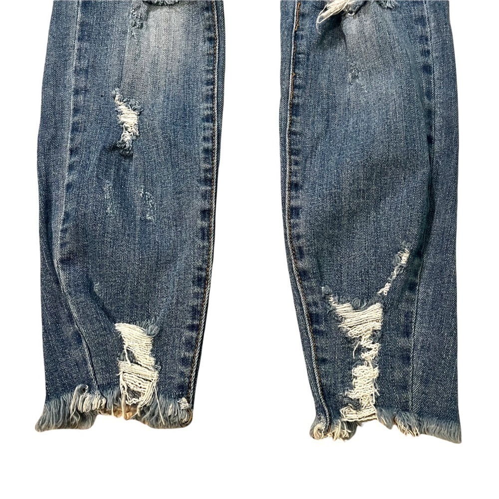 KanCan Busted Knee, Destroyed Stretch Denim Skinny Jeans, 3/25, KC5056M - Picture 4 of 10